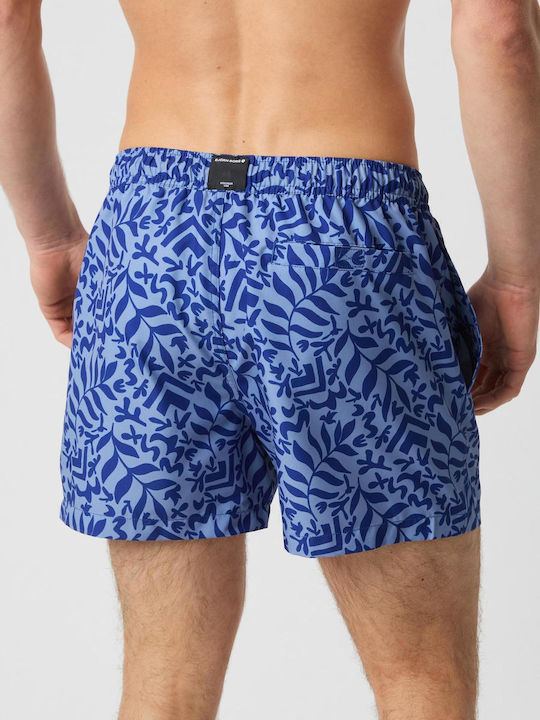 Herren Badebekleidung Shorts Blau mit Mustern