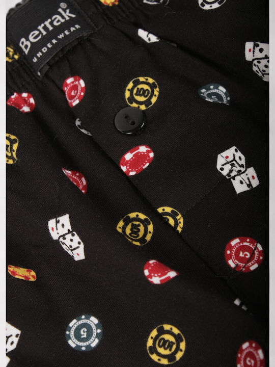 Men's Boxer Black with Patterns