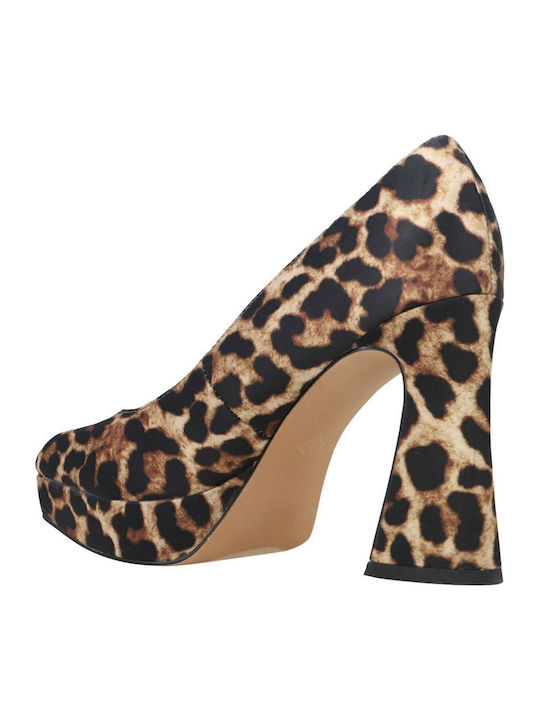 Pumps mit Chunky hohem Absatz Animal Print