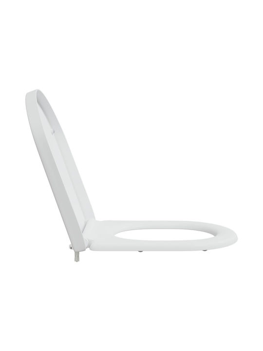 vidaXL Plastic Soft Close Toilet Seat White 36cm 42002357