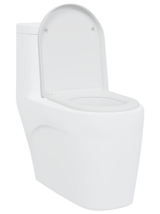 vidaXL Plastic Soft Close Toilet Seat White 36cm 42002357