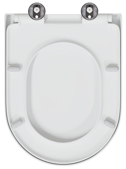 vidaXL Plastic Soft Close Toilet Seat White 36cm 42002357