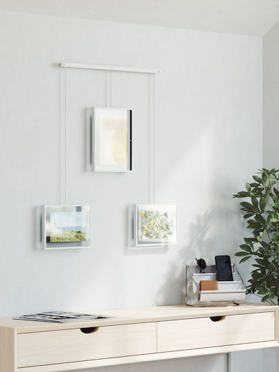 Umbra Κορνίζα Τοίχου με Λευκό Πλαίσιο Μεταλλική 13x18 Umbra Κορνίζα Τοίχου με Λευκό Πλαίσιο Μεταλλική 13x18
