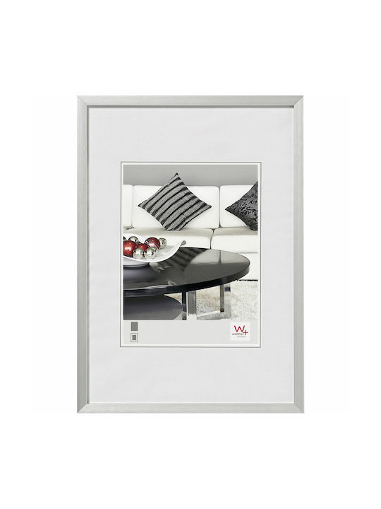 Walther Silver Photo Frame with Gray Frame