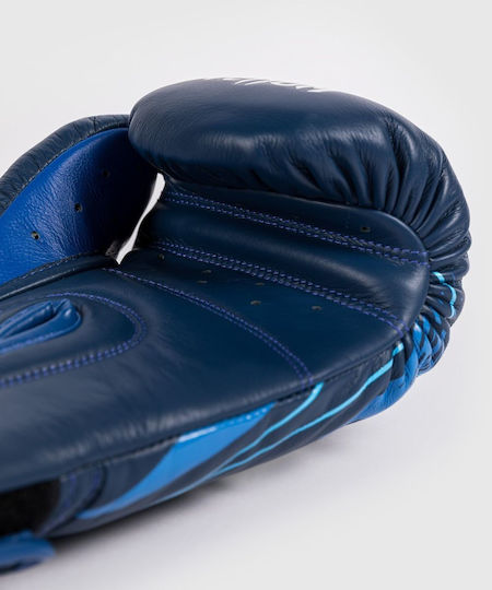Venum Boxing Gloves Leather for Match Blue