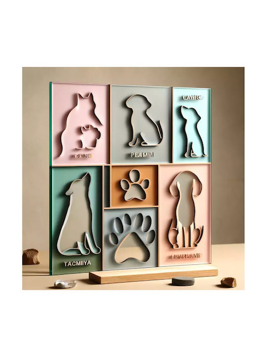 Κορνίζα Πέτρινη Προσωπ Νη 3d Cat Lover