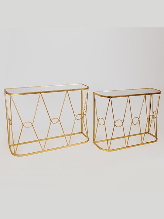 Konsolemit Spiegel Golden L100xB30xH75cm