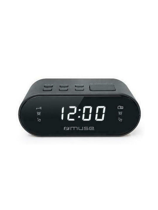 Muse Tabletop Digital Clock with Alarm & Radio M-10CR