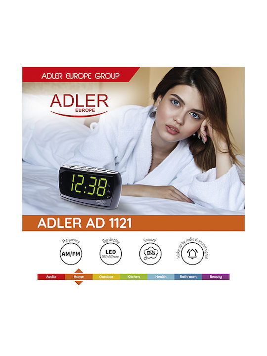 Adler AD-1211 Επιτραπέζιο Ψηφιακό Ρολόι με Ξυπνητήρι & Ραδιόφωνο AD 1211