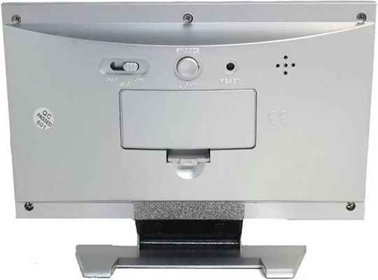 Масов Дигитален Часовник LCD Сребрист 980824_s