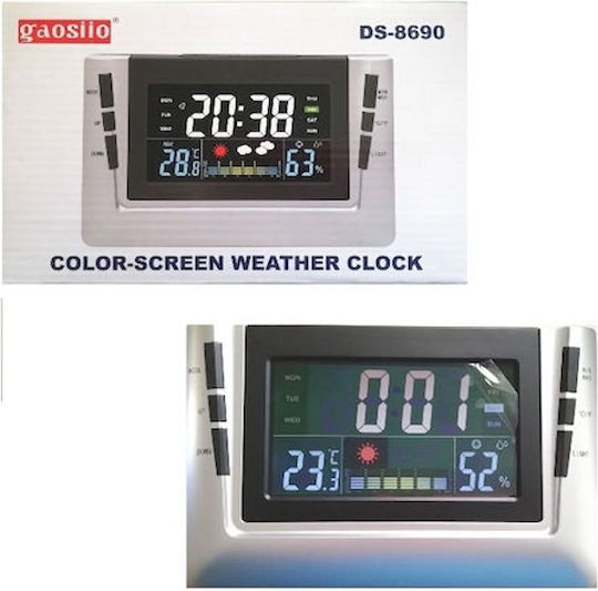 Tisch-Digitaluhr mit Wecker Mehrfarbig DS-8690 Tisch-Digitaluhr mit Wecker Mehrfarbig DS-8690