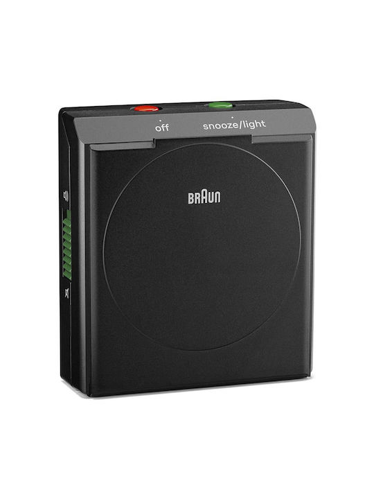 Braun Επιτραπέζιο Ρολόι με Ξυπνητήρι Μαύρο 67704