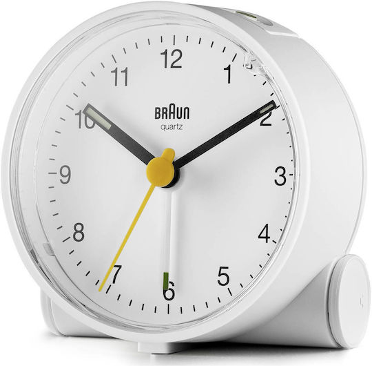Braun BC 01 Безшумен Масов Часовник с Индикатори с Будилник Бял 67004
