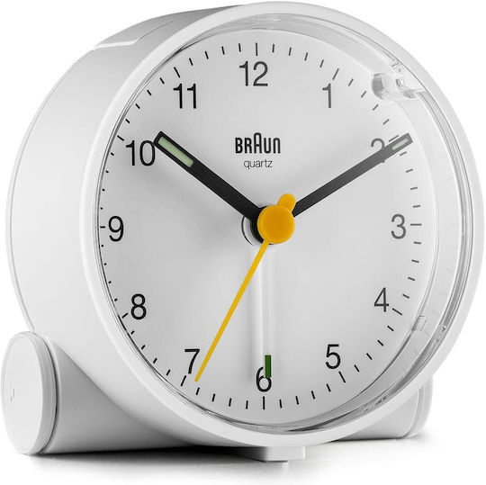 Braun BC 01 Безшумен Масов Часовник с Индикатори с Будилник Бял 67004