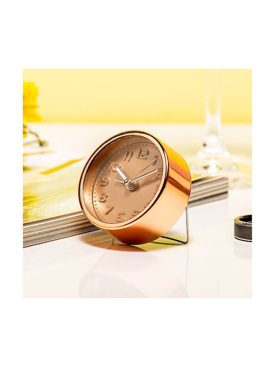 Kikkerland Mini Ceas de Masă cu Alarmă Cupru BG-25-0015