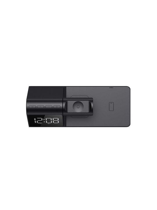 Havit Tabletop Digital Clock with Alarm & Wireless Charging Black