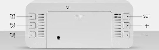 Tisch-Digitaluhr mit Wecker White 466127_w