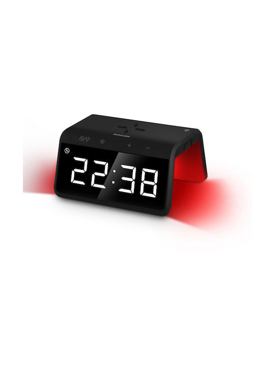 Sencor Sencor Tabletop Digital Clock with Alarm Clock and Wireless Charging Black and Wireless Charging FT0376