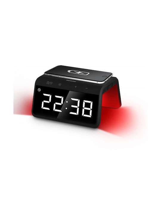 Sencor Sencor Tabletop Digital Clock with Alarm Clock and Wireless Charging Black and Wireless Charging FT0376
