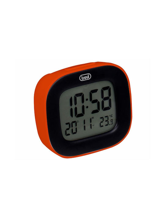 Trevi Tabletop Digital Clock with Alarm Orange