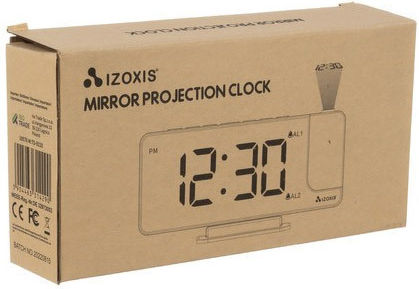 Izoxis Tischuhr Digital LED Kunststoff mit Wecker Rote 19576