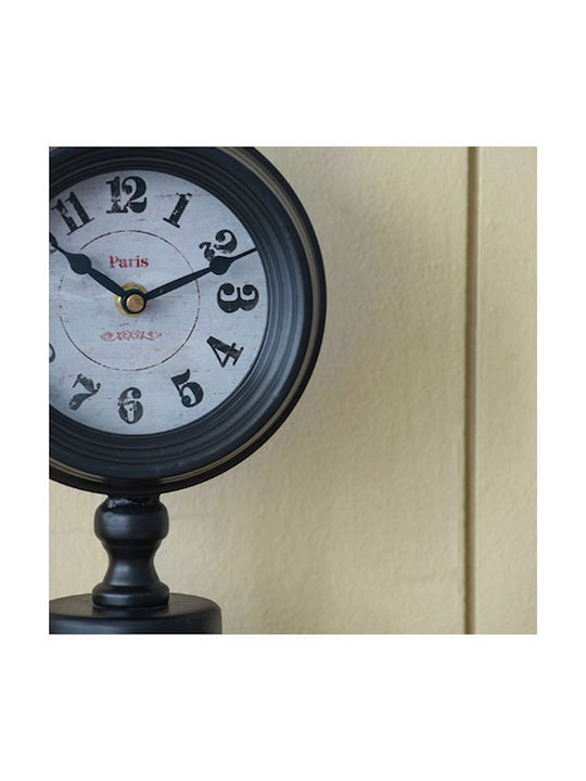 Artekko Artekko Tabletop Clock with Indicators Metal Black 48180