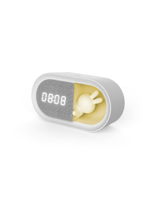 Alarm Clock Led Bunny Night Light Pure Fnl-05 Ingrid White Long Forever Light