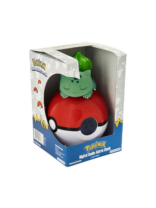 Teknofun Pokemon Tabletop Digital LED Clock Plastic With Alarm Clock & Multicolour Radio TEKN811367