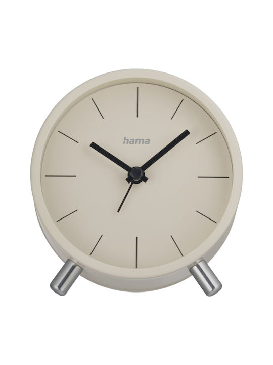 HAMA Silent Tabletop Clock with Indicators Plastic Beige 00222229