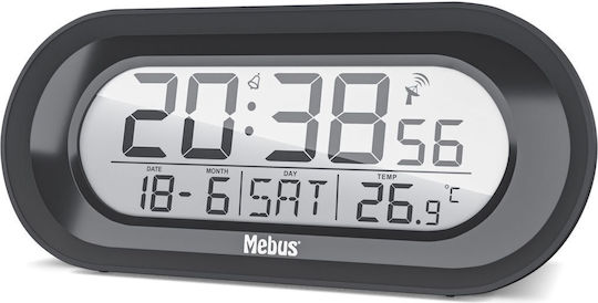 Mebus Tabletop Digital LED Clock Black 25809