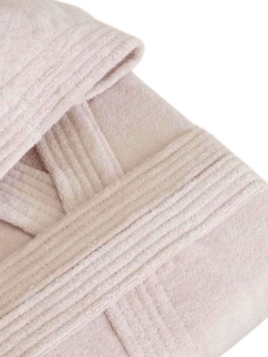 Nima Zen Halat de baie pentru femei cu Glugă roz pudră 400gr/m²
