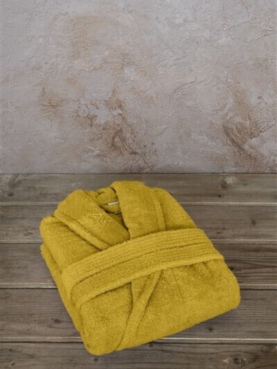 Nima Asana Bathrobe with Collar Gold Harvest 450gr/m²