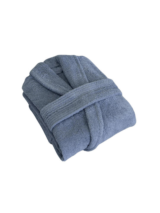 Nima Asana Μπουρνούζι με Γιακά Smoke Blue