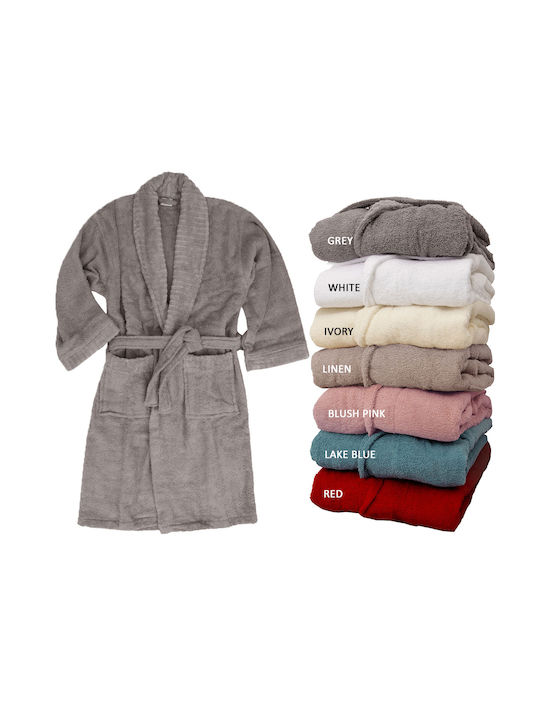 Anna Riska Spa Bathrobe with Collar 05 Blush Pink 550gr/m² 419624