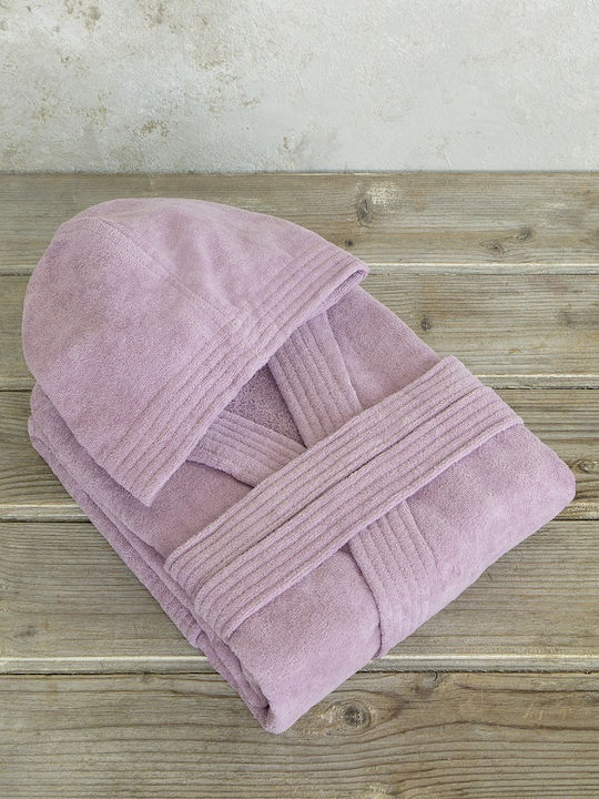 Nima Zen Bathrobe with Hood Pale Mauve 400gr/m² 32501