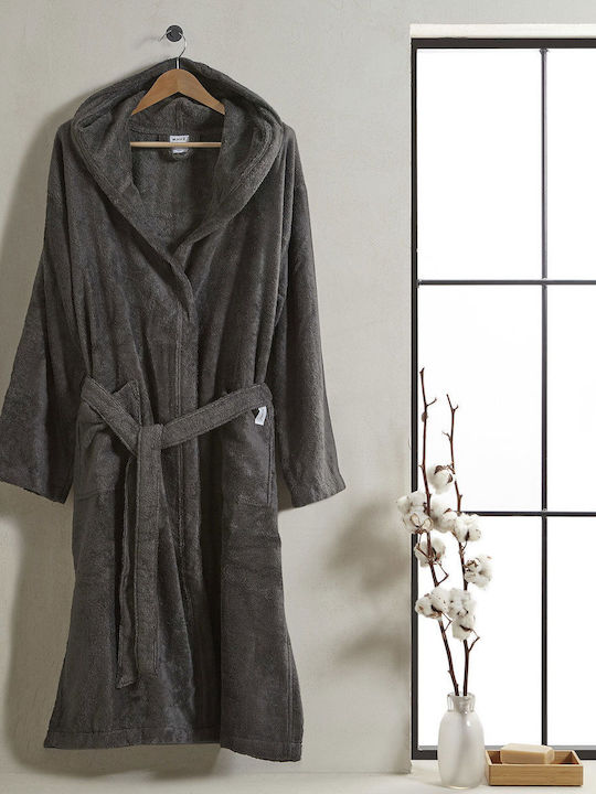 Hauz Bathrobe Charcoal Grey
