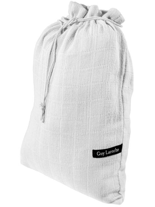 Guy Laroche Supreme Bathrobe with Collar White