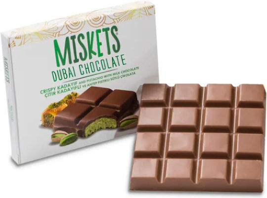 Miskets Milk Chocolate Dubai Kataifi & Pistachio 100g
