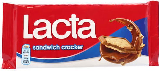 Lacta Sandwich Σοκολάτα Γάλακτος με Cracker 87gr