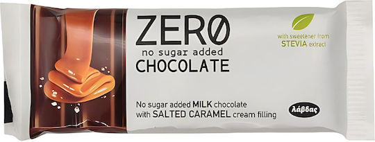 Lavdas Zero Schokolade Milch Gesalzenes Karamell mit Stevia 32gr 1Stück