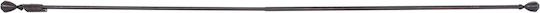 Sidirela Extendable Metallic Curtain Pole Single Φ19mm 110-210cm Black