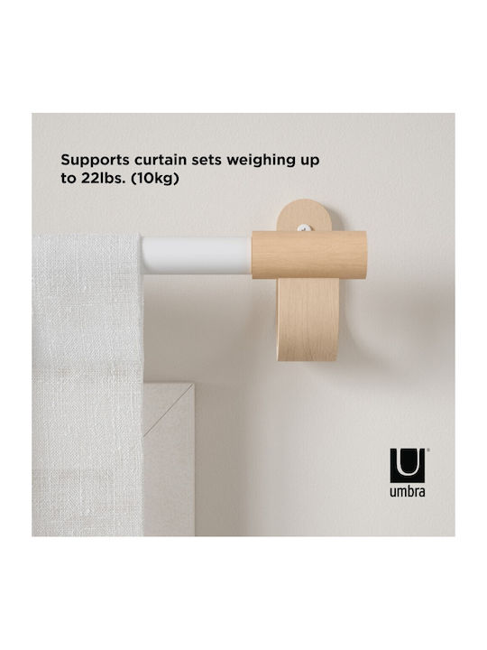 Umbra Extendable Metallic Curtain Pole Bellwood Single Diameter 25mm Length 107-305cm