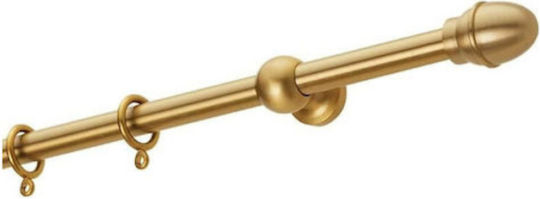 Zogometal Μεταλλικό Κουρτινόξυλο Μονό Φ20mm 160εκ. Όρο Ματ