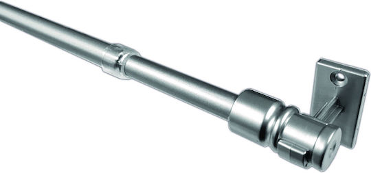 Central Home Pliabil Metalic Galerie pentru perdele Simplu Φ12mm 135-225buc Silver Matt