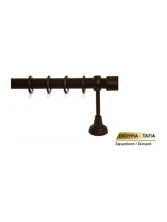 Import Hellas Metallisch Vorhangstange No1 Einfach Φ25mm 140cm Rust No 1