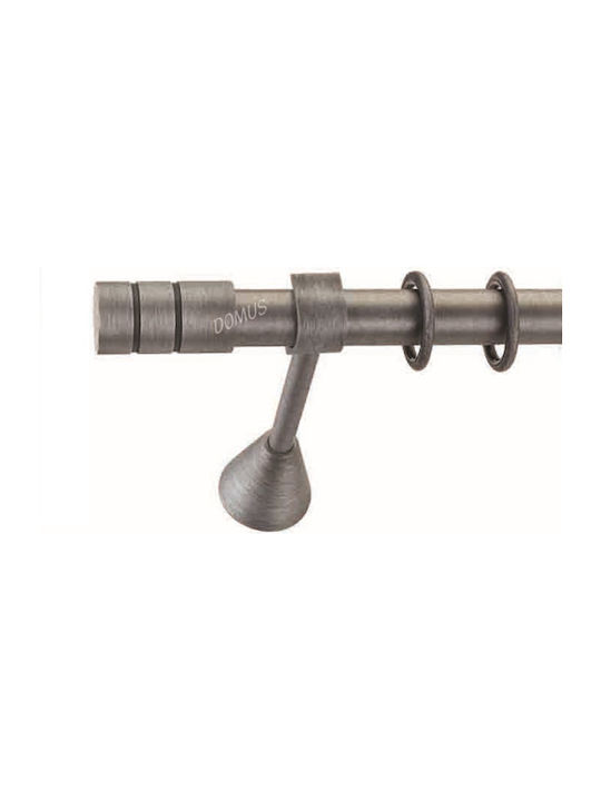Enis by Domus Metallisch Vorhangstange Ριγωτό Doppel mit Schiene Φ25mm 160cm Ice cream