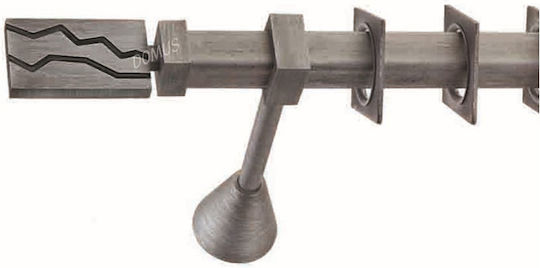 Enis by Domus Metallisch Vorhangstange Danae Einfach Φ25mm 240cm Industrial