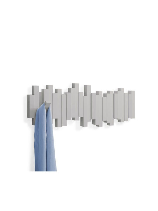 Umbra Wall Hanger Sticks Plastic 5 Hooks Gray 48.3x2.5cm