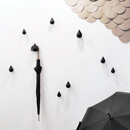 Normann Copenhagen Стенна Закачалка Дървена Черна 5x7.7x8см 2 Бройки