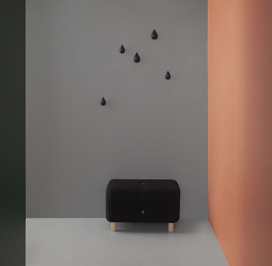 Normann Copenhagen Стенна Закачалка Дървена Черна 5x7.7x8см 2 Бройки